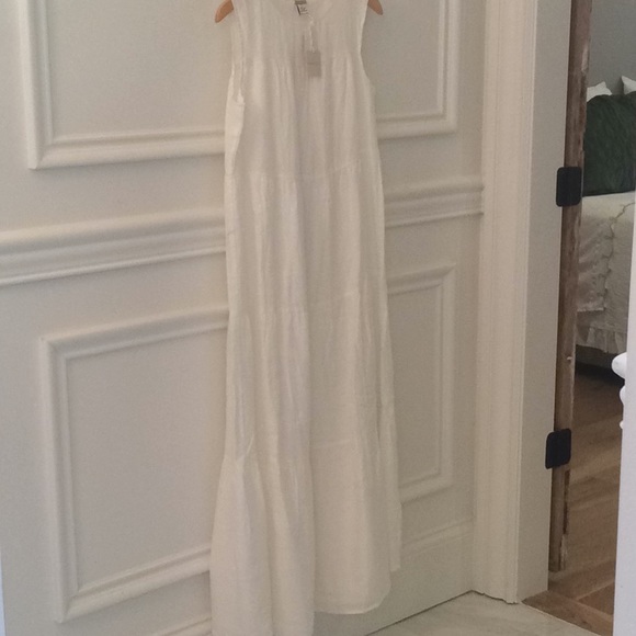 MAGASCHONI BELGIAN LINEN TIERED DRESS NWT Size S - Picture 3 of 9